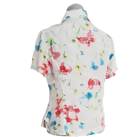 Vintage 90s - 00s Vertigo Paris Floral Print Top Size Large  GUC - Picture 11 of 13